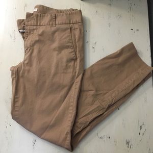 JCrew Frankie Khaki Pants (size: 4)